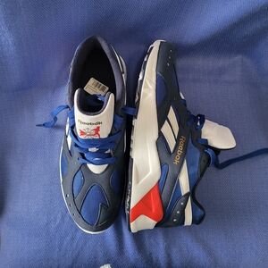 Reebok Navy and White Athletic Shoes